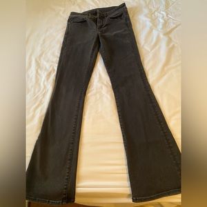 American Eagle black flare jeans Size 6 Long